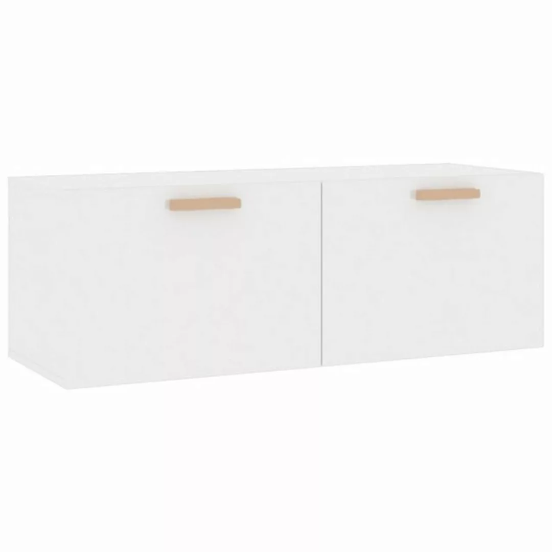 vidaXL Hängeschrank Wandschrank Hochglanz-Weiß 100x36,5x35 cm Holzwerkstoff günstig online kaufen