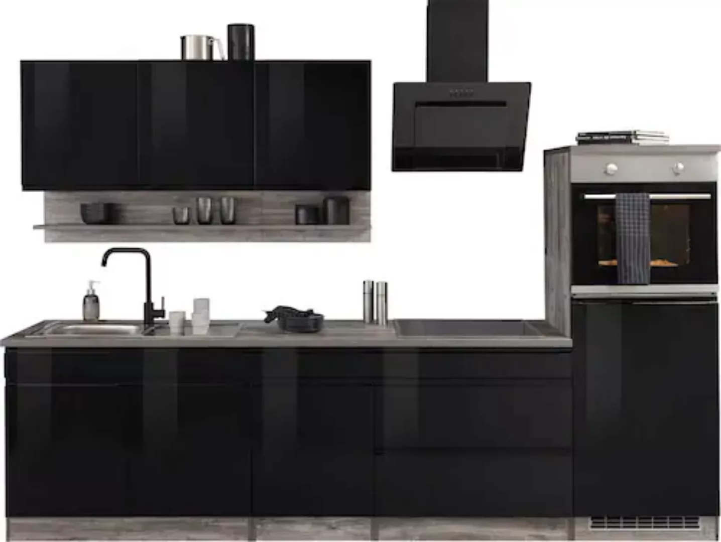 Kochstation Küche "KS-Virginia", Breite 290 cm, wahlweise mit Induktionskoc günstig online kaufen