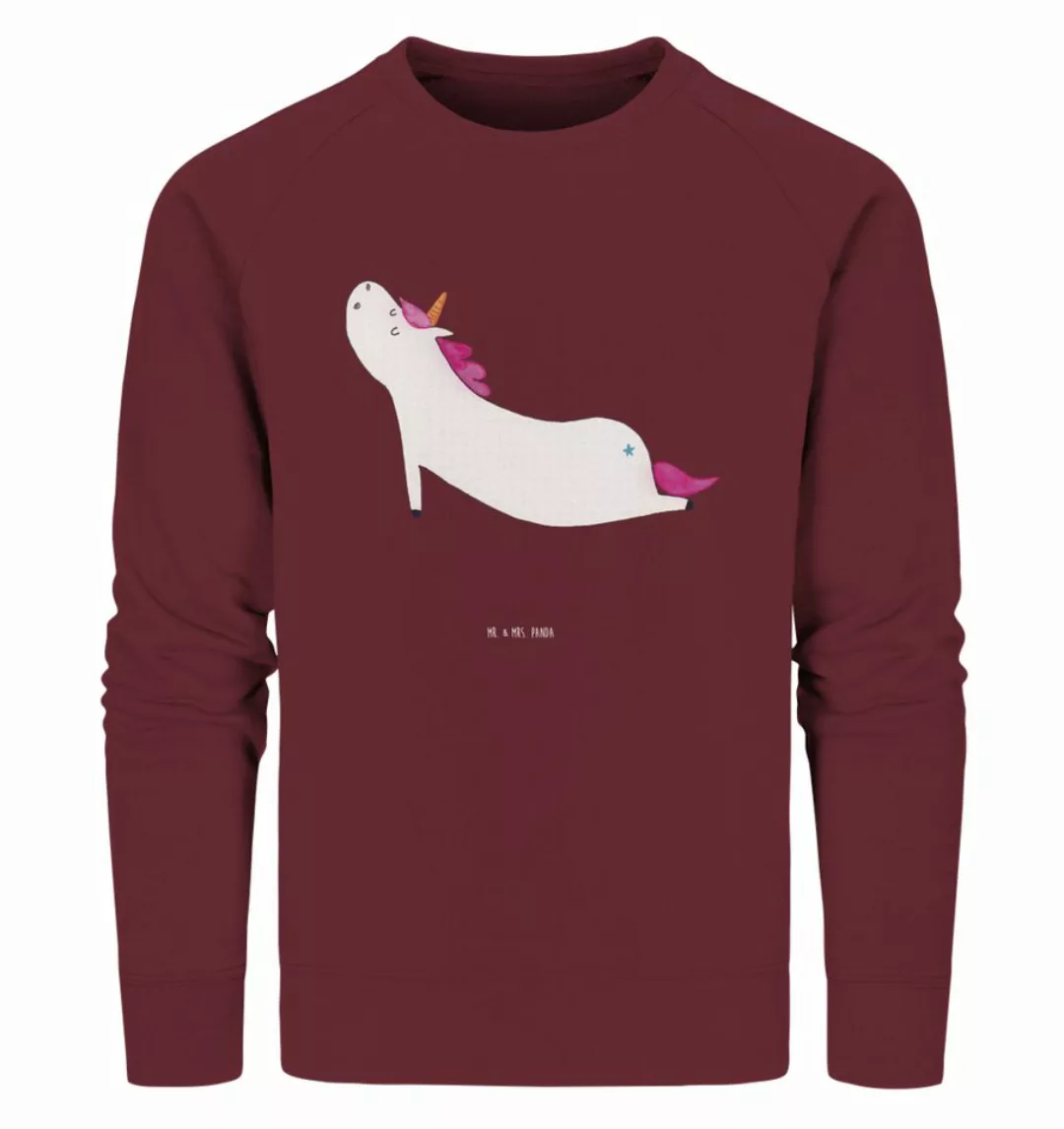 Mr. & Mrs. Panda Longpullover Größe M Einhorn Yoga - Burgundy - Geschenk, w günstig online kaufen