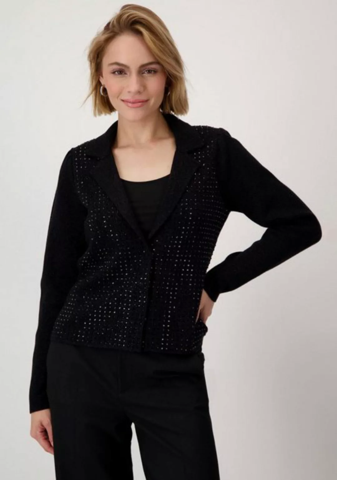 Monari Strickjacke mit Glitzernieten günstig online kaufen