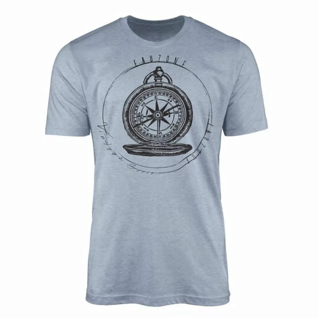 Sinus Art T-Shirt Vintage Herren T-Shirt Kompass günstig online kaufen