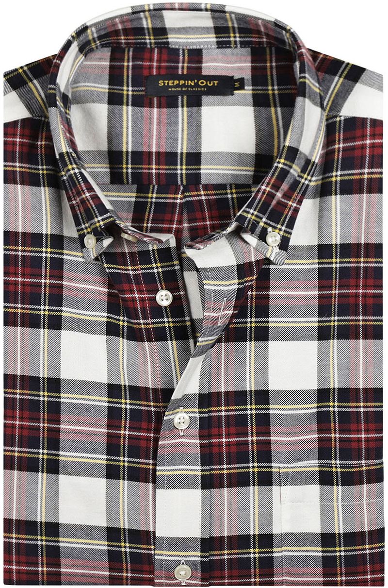 Steppin' Out Flanel Hemd Karos Schwarz Rot - Größe XXL günstig online kaufen