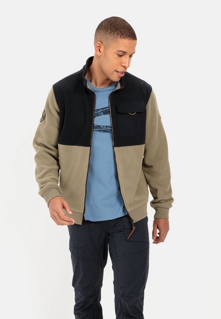 camel active Fleecejacke aus recyceltem Polyester Badge günstig online kaufen