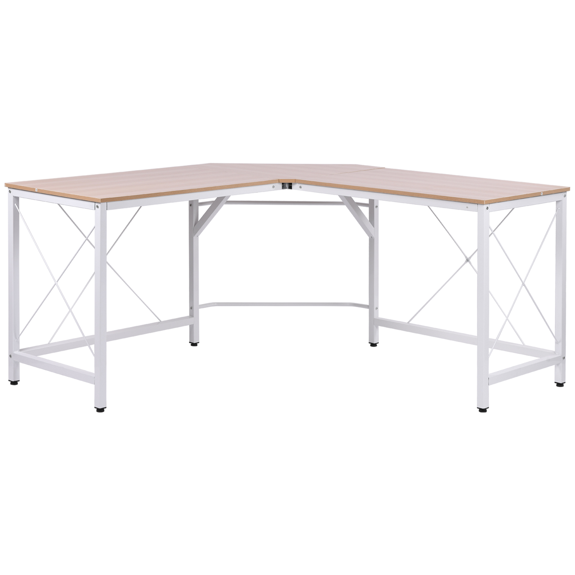 HOMCOM L-Schreibtisch Eckschreibtisch 150x150x76cm Winkelschreibtisch aus M günstig online kaufen