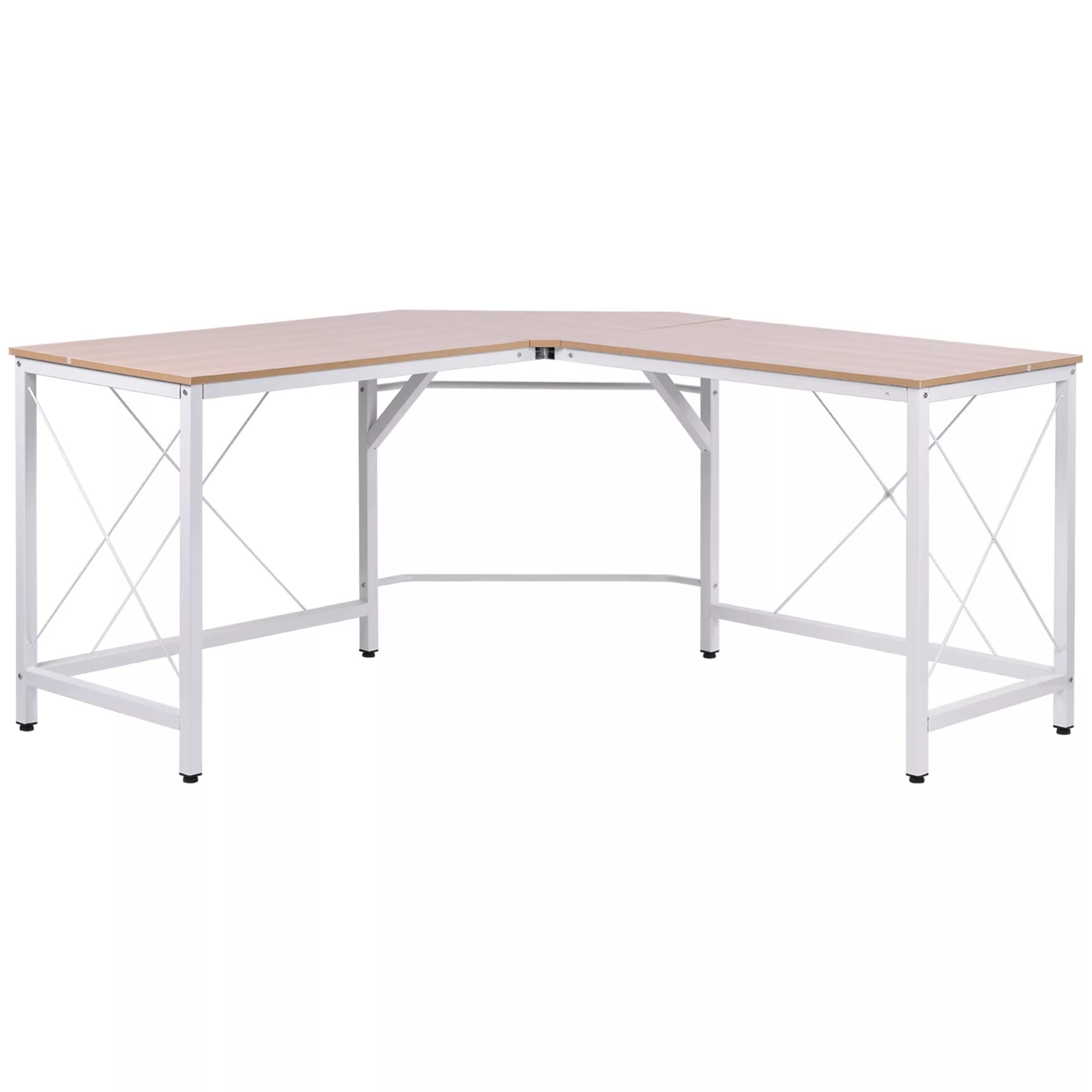 HOMCOM L-Schreibtisch Eckschreibtisch 150x150x76cm Winkelschreibtisch aus M günstig online kaufen