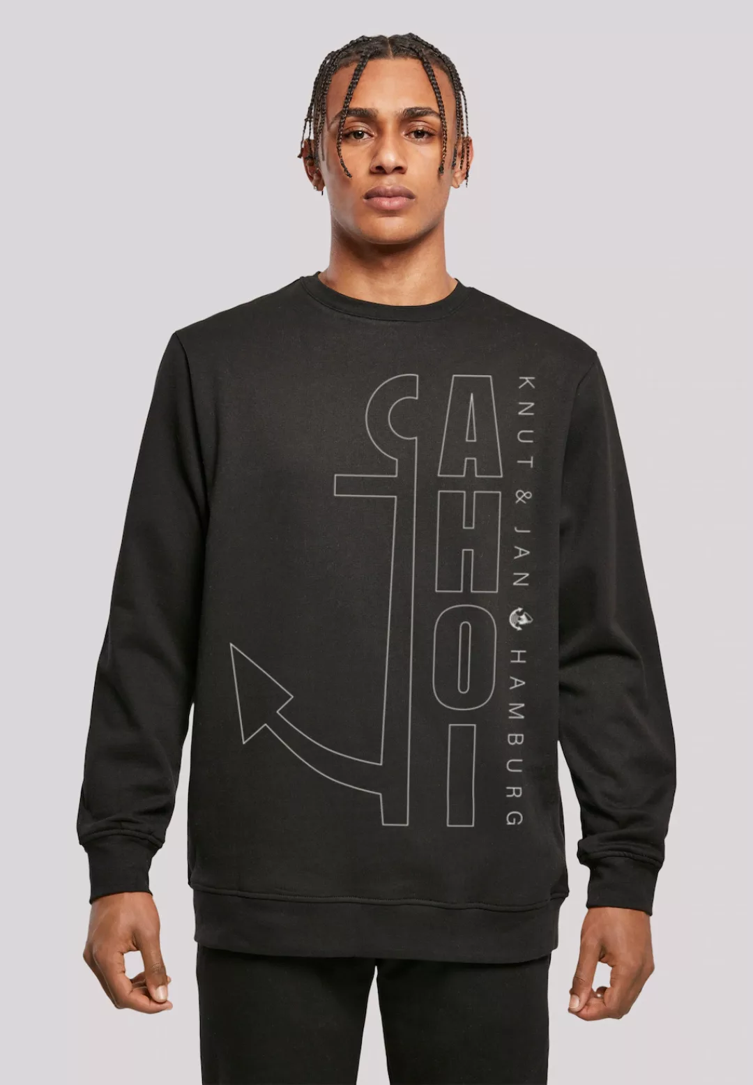 F4NT4STIC Kapuzenpullover "Ahoi Anker Outlines Knut & Jan Hamburg", Print günstig online kaufen