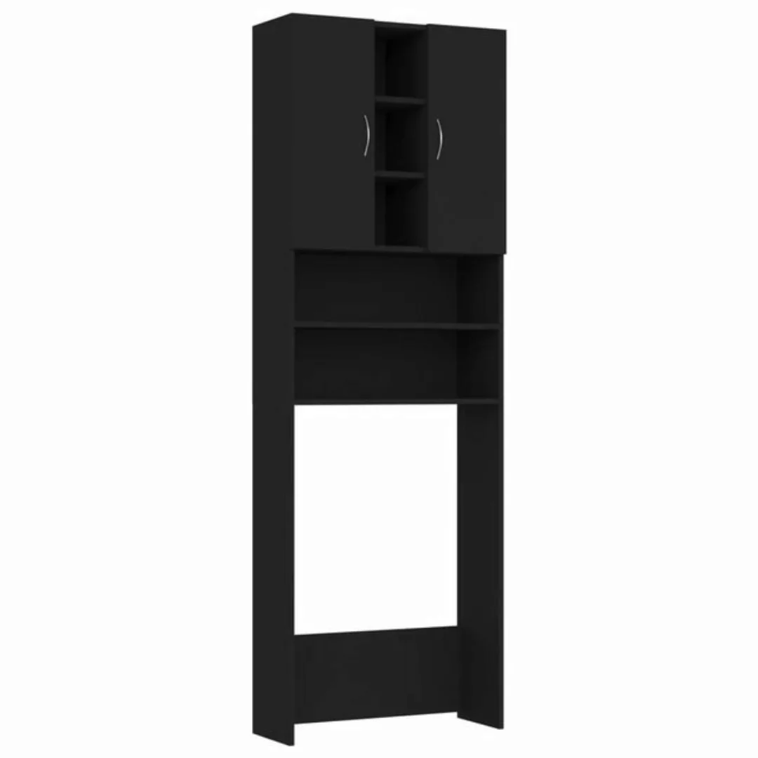 Waschmaschinenschrank Schwarz 64x25,5x190 Cm günstig online kaufen