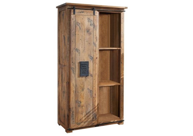 Massivmoebel24 Dreh-/Schwebetürenschrank (Schrank Mango 100x50x190 natur la günstig online kaufen