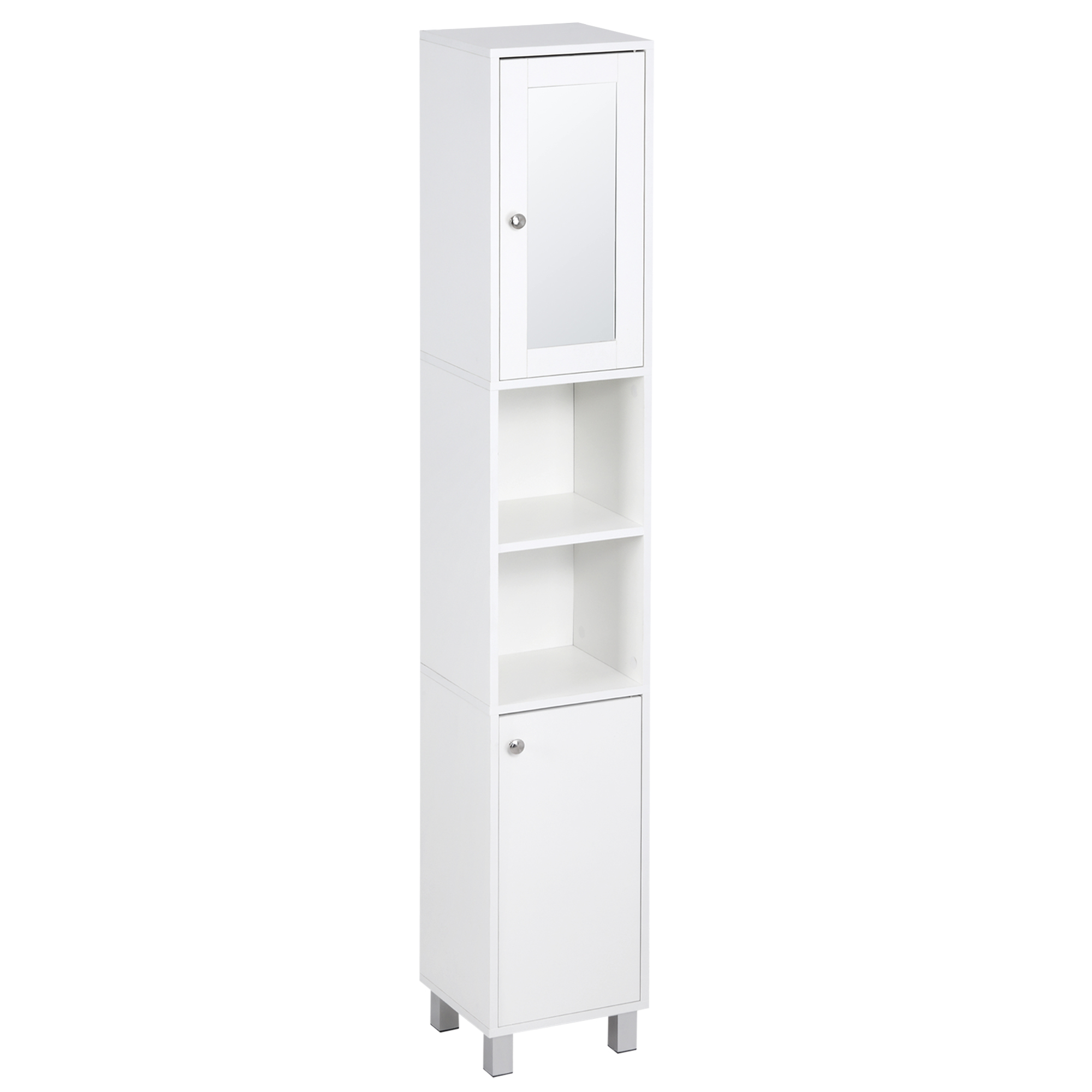 kleankin Badezimmer Hochschrank, Badezimmerschrank, Standschrank, 2 Schränk günstig online kaufen