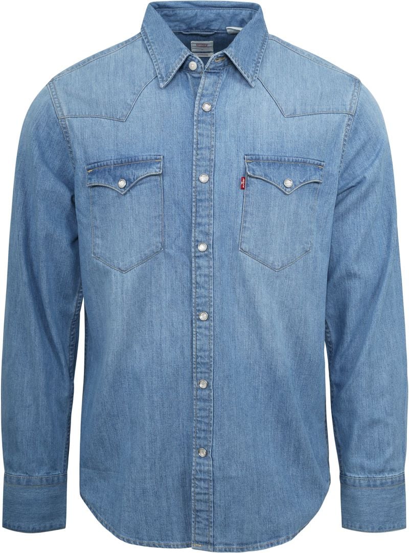 Levi's Barstow Western Hemd Blau - Größe L günstig online kaufen