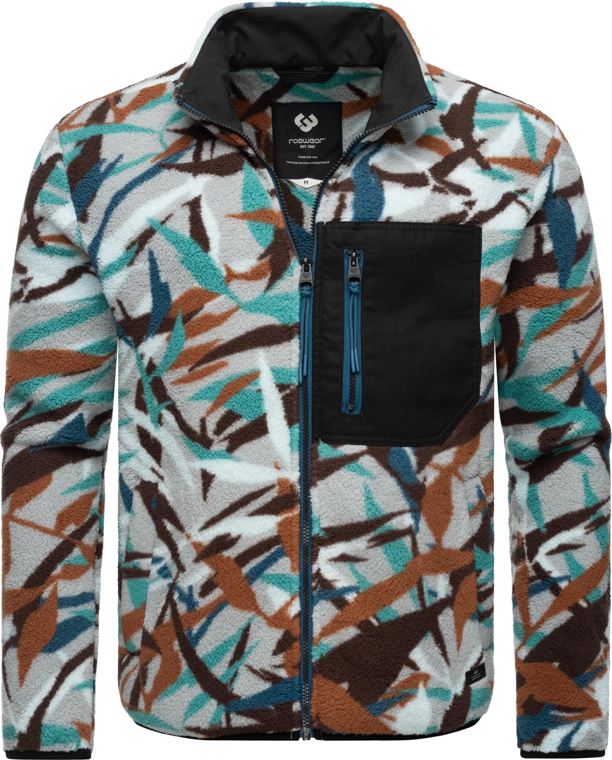 Ragwear Fleecejacke "Collsy", ohne Kapuze, Gemusterte Herren Plüschjacke mi günstig online kaufen