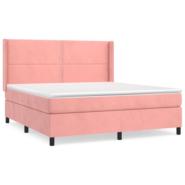 vidaXL Boxspringbett Bett Boxspringbett Samt komplett mit Matratze & Topper günstig online kaufen