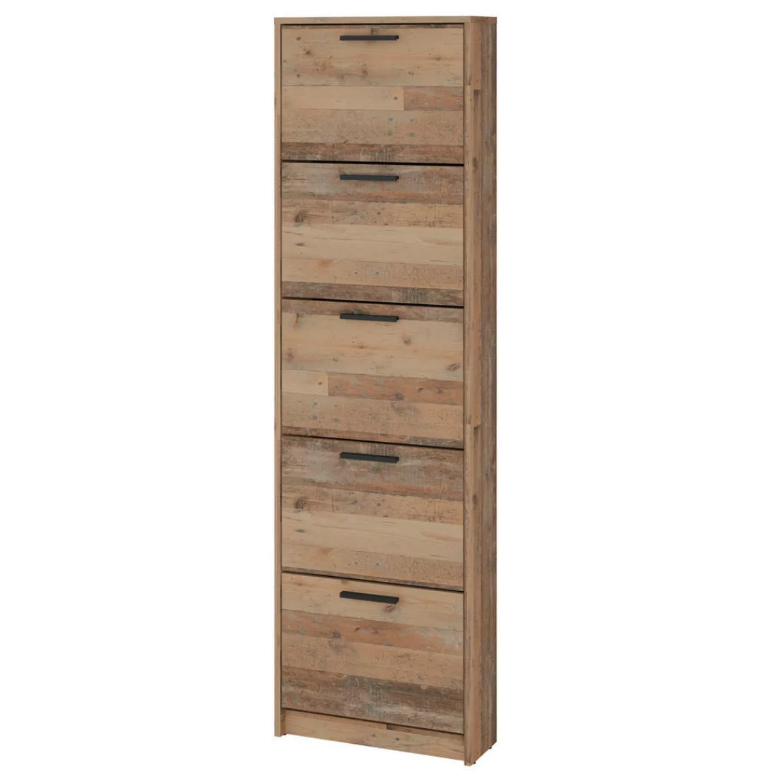 Schuhkipper Vinon Old Wood hell Nachbildung B/H/T: ca. 52x179x18 cm günstig online kaufen