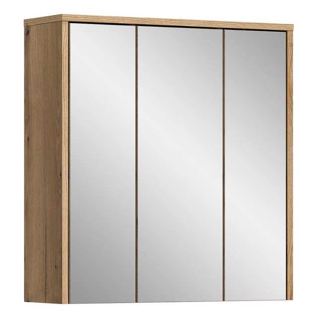 xonox.home Badezimmerspiegelschrank in Evoke Oak, Spannplatte/MDF - 64x68x2 günstig online kaufen