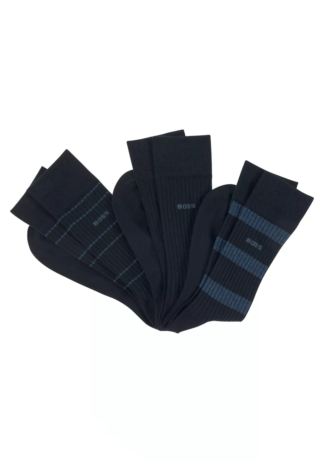 BOSS Businesssocken "3P RS Fine Rib CC", (Packung, 3 Paar, 3er) günstig online kaufen