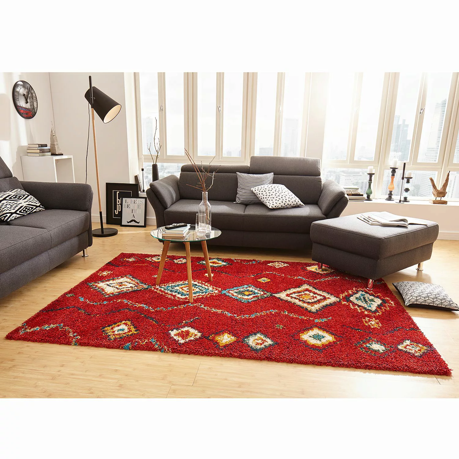 home24 Mint Rugs Teppich Geometric Rot Rechteckig 160x230 cm (BxT) Modern K günstig online kaufen