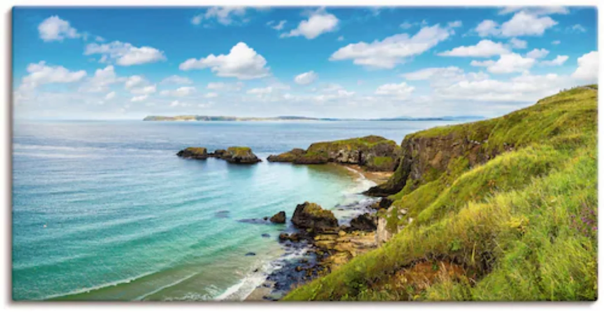 Artland Wandbild »Küstenweg in Carrick-a-Rede«, Gewässer, (1 St.), als Lein günstig online kaufen