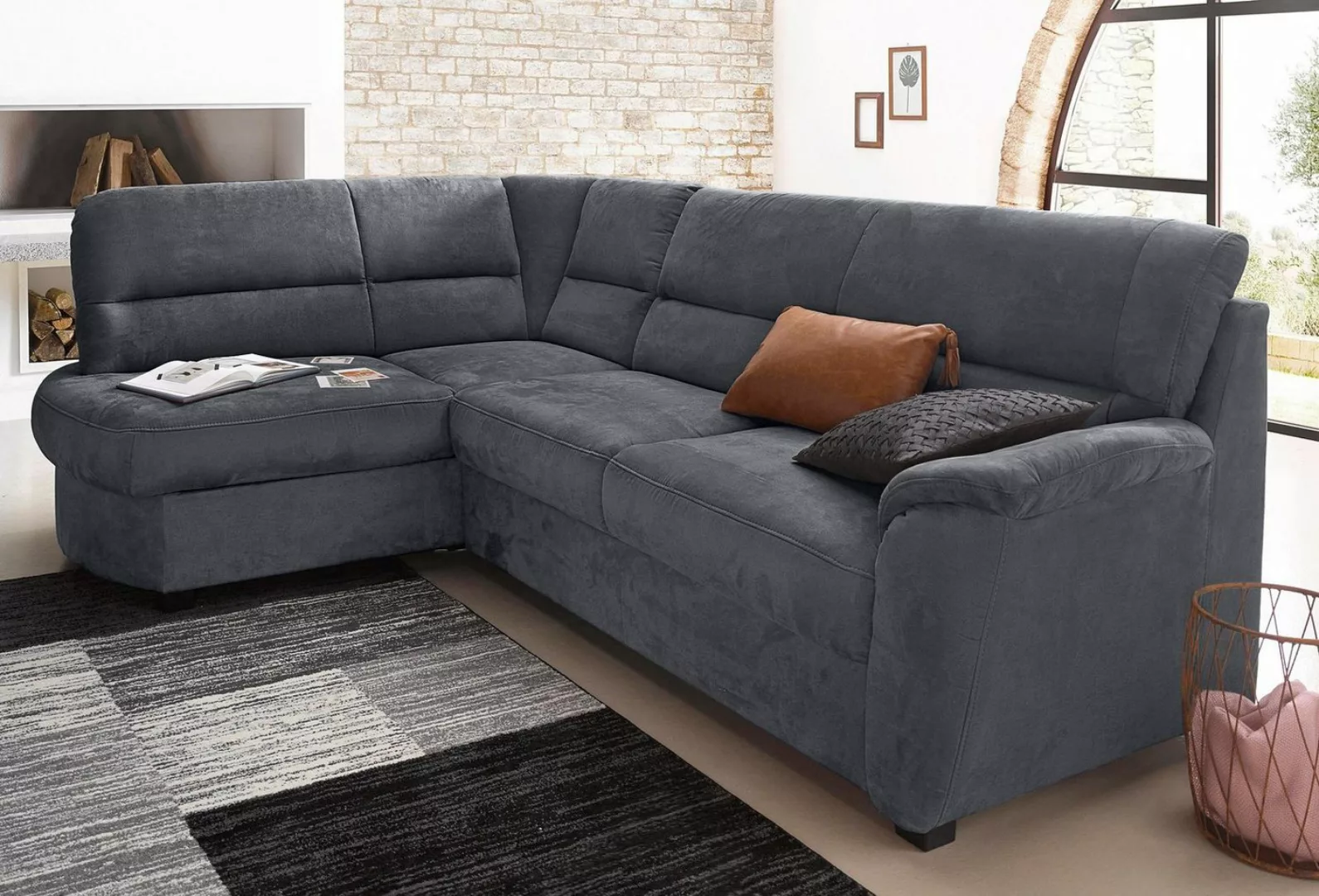 sit&more Ecksofa Pandora L-Form, wahlweise mit Bettfunktion und Bettkasten günstig online kaufen