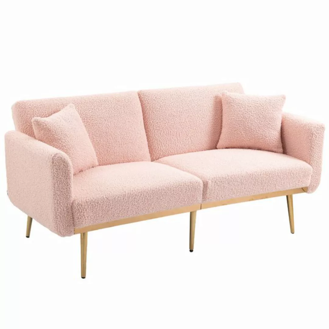 IDEASY Ecksofa Doppelsofa mit 2 Kissen, Schlafsofas, Stoff Teddybär, Chaise günstig online kaufen