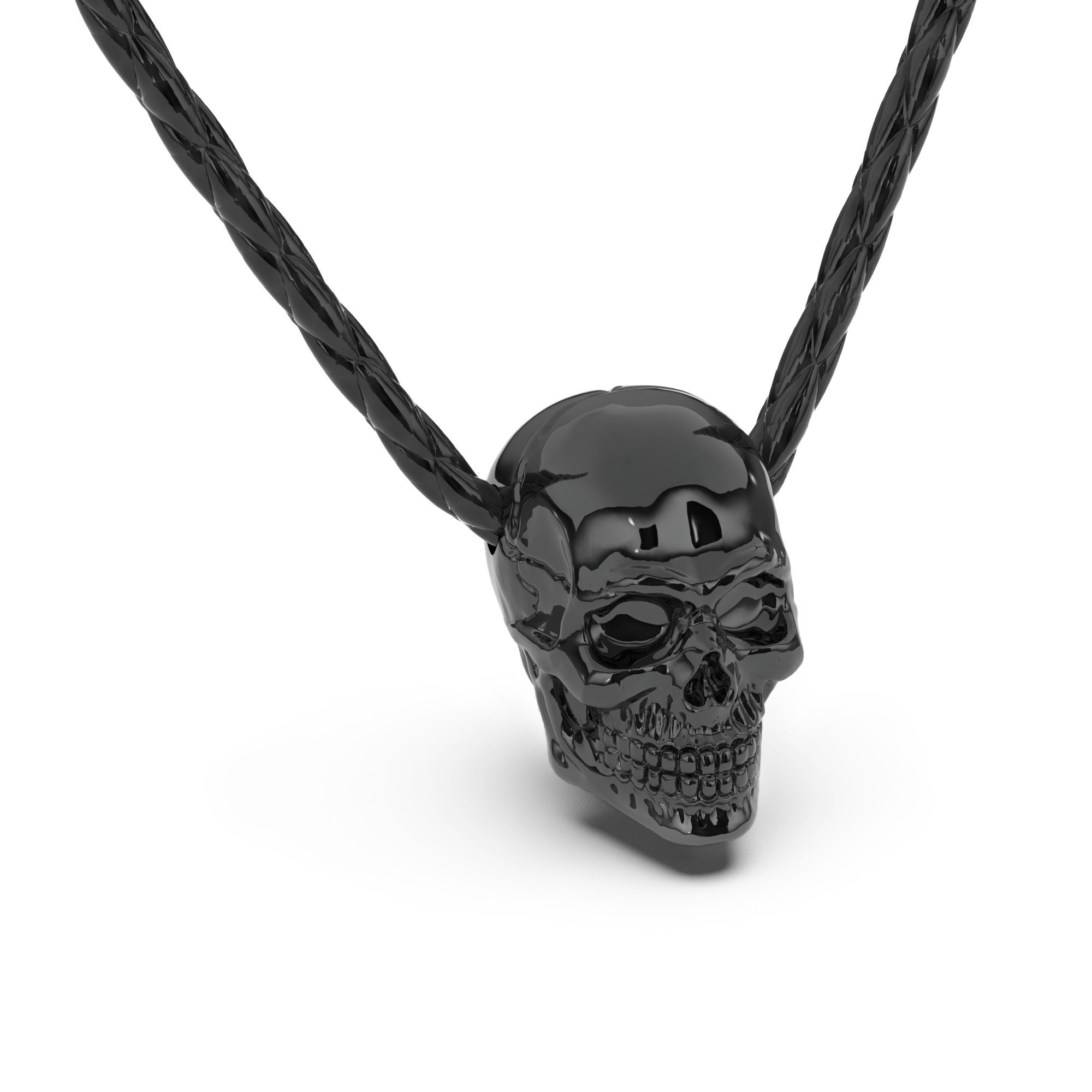 SERASAR Lederband Lederhalskette mit Edelstahlanhänger "Skull" günstig online kaufen