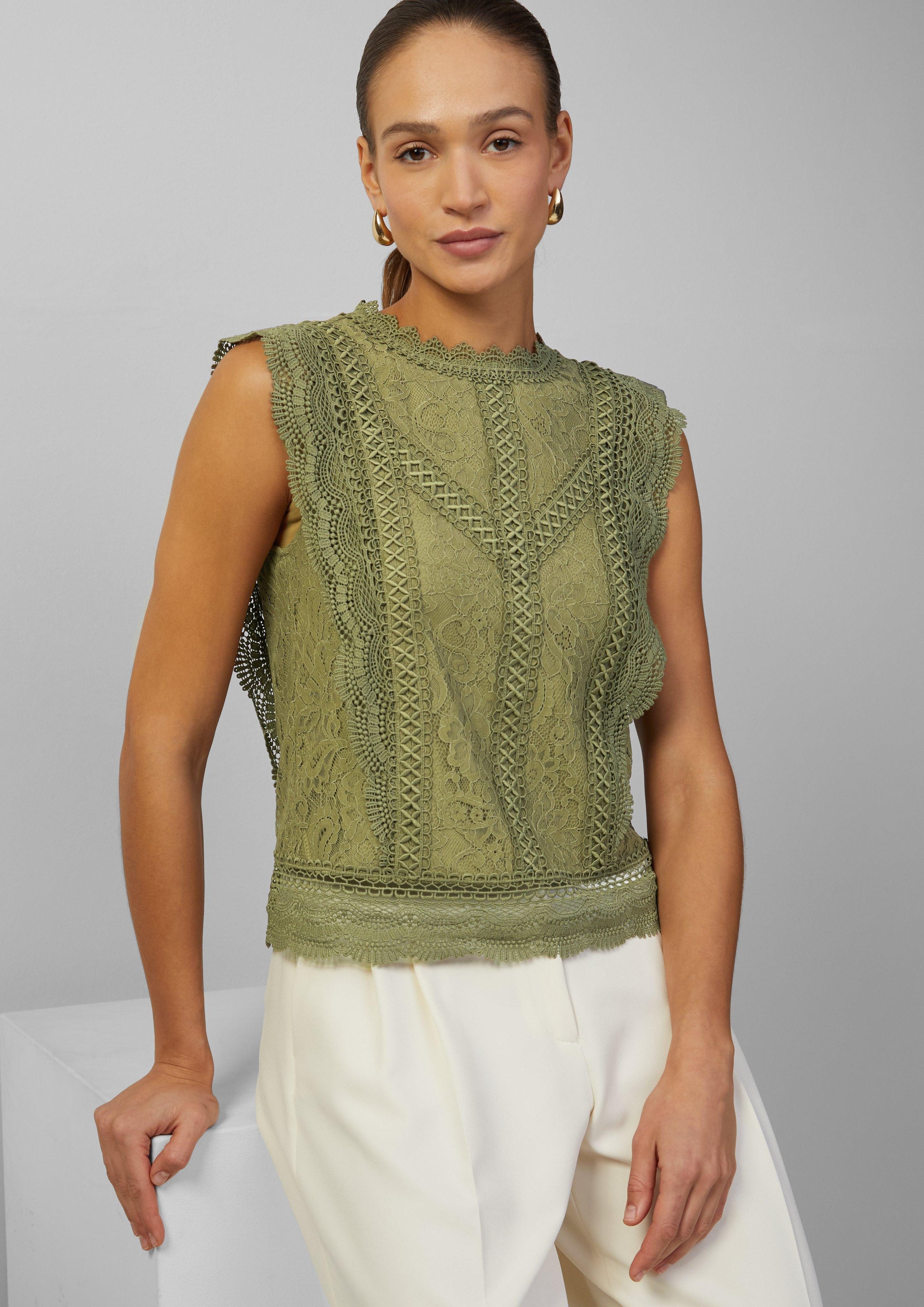s.Oliver BLACK LABEL Blusentop Ärmellose Bluse günstig online kaufen