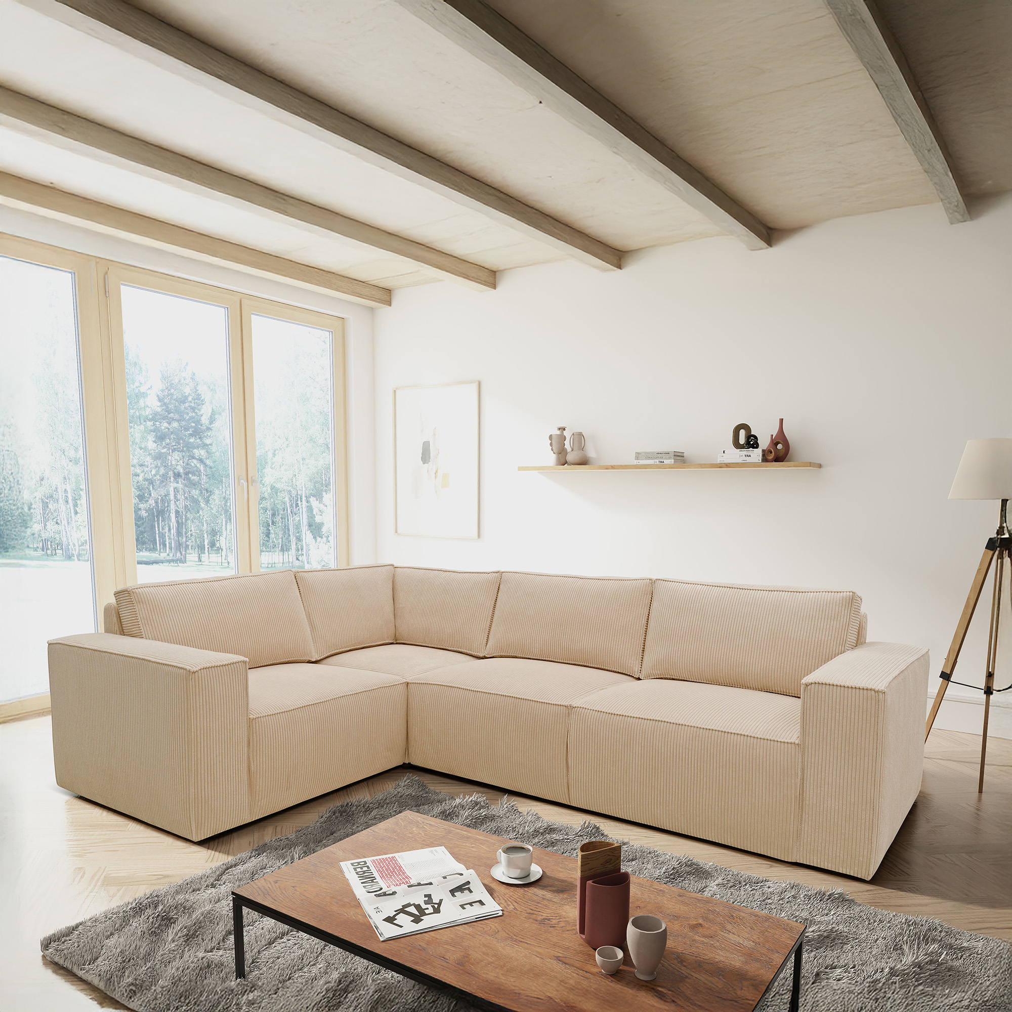 Ecksofa 101 017, Sofa, L-Form, Cord-Sofa, Couch, Polsterecke, Eckcouch, 277 günstig online kaufen