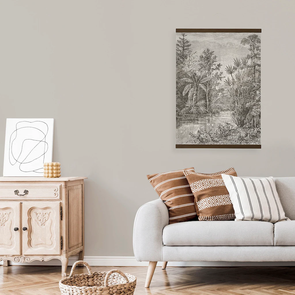 Art for the home Leinwandbild "Jungle Landschaft Sepia", (1 St.), Luxus Kak günstig online kaufen