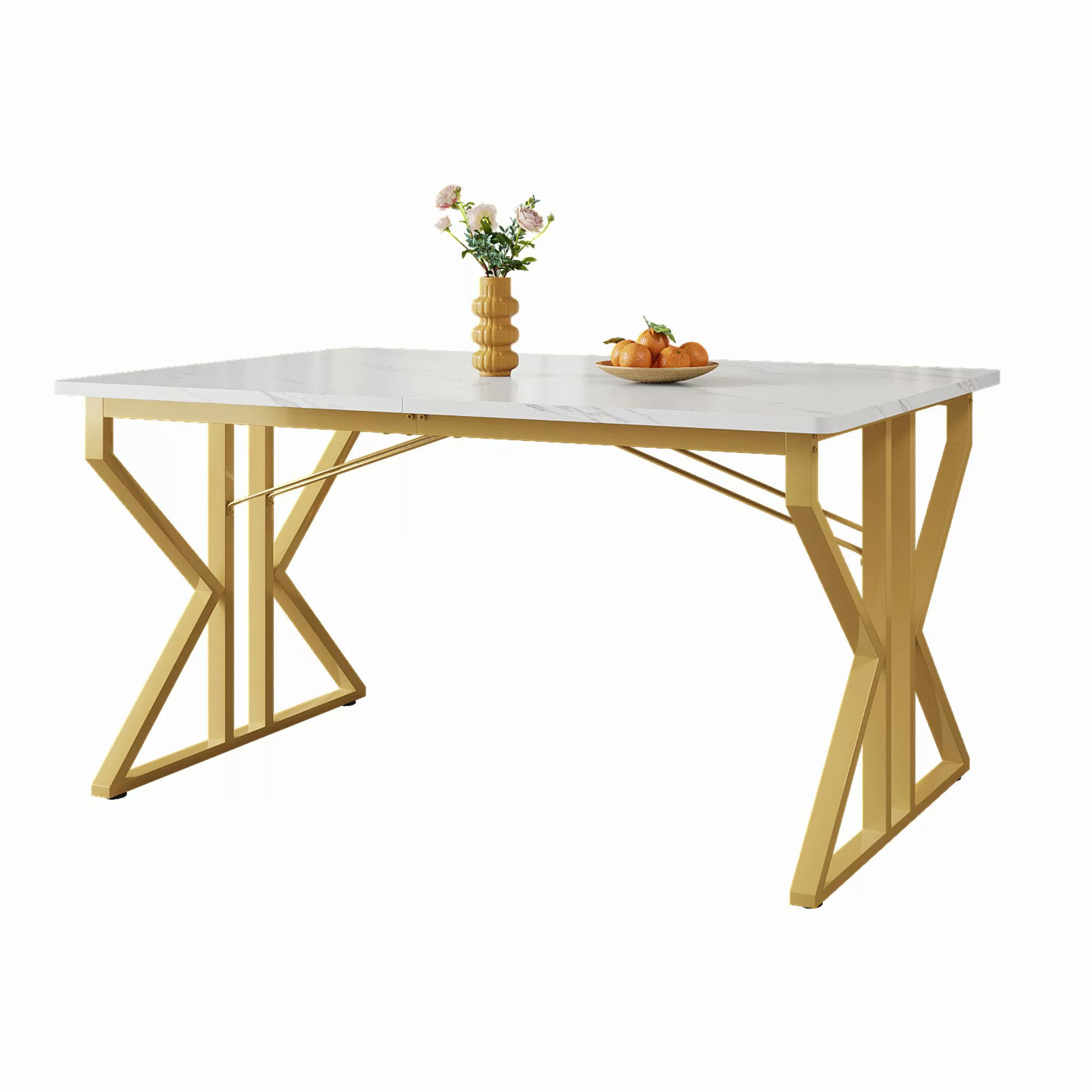 OKWISH Esstisch Küchentisch mit Metallbeinen (Frühstückstisch,moderner günstig online kaufen