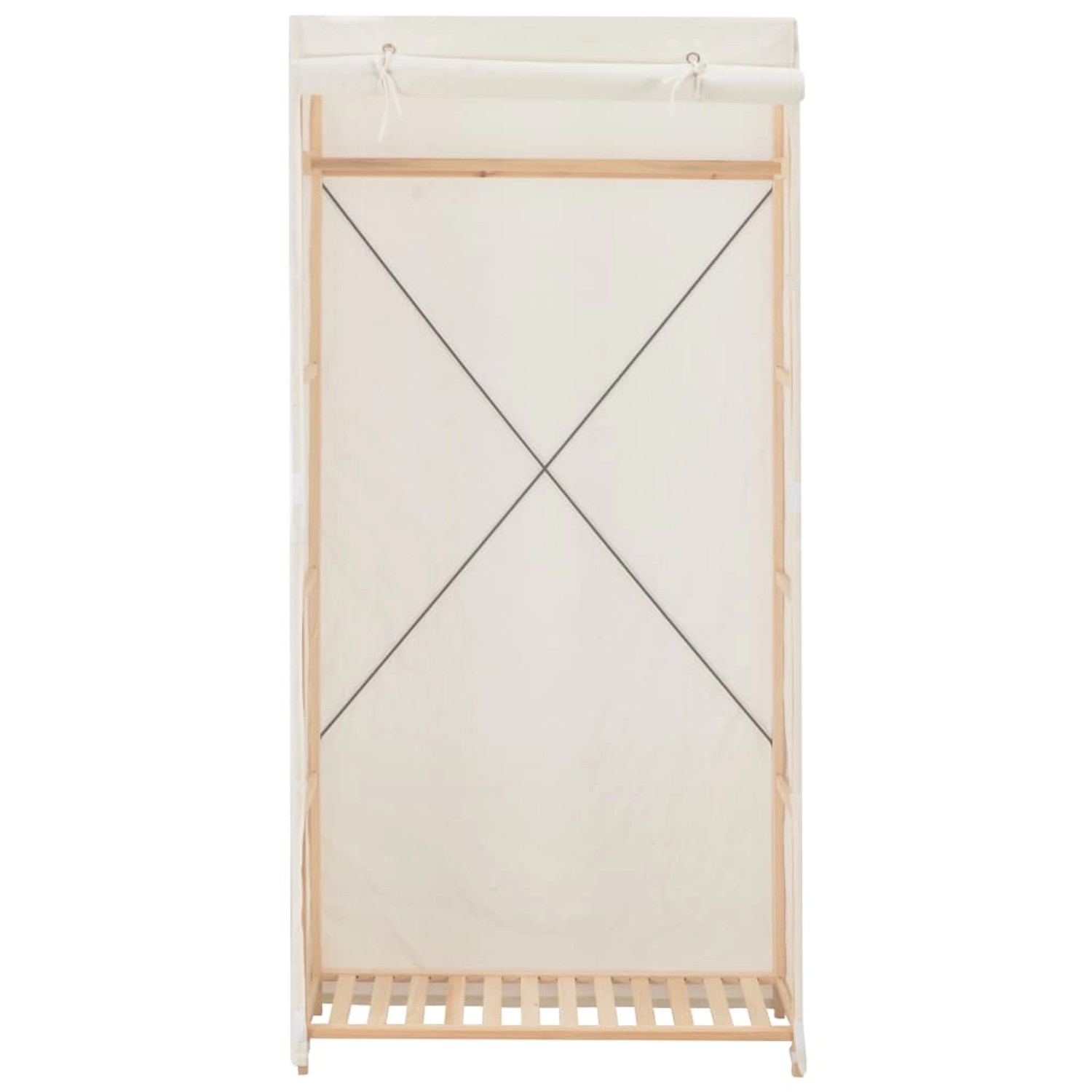 vidaXL Kleiderschrank Weiß 79 x 40 x 170 cm Stoff günstig online kaufen