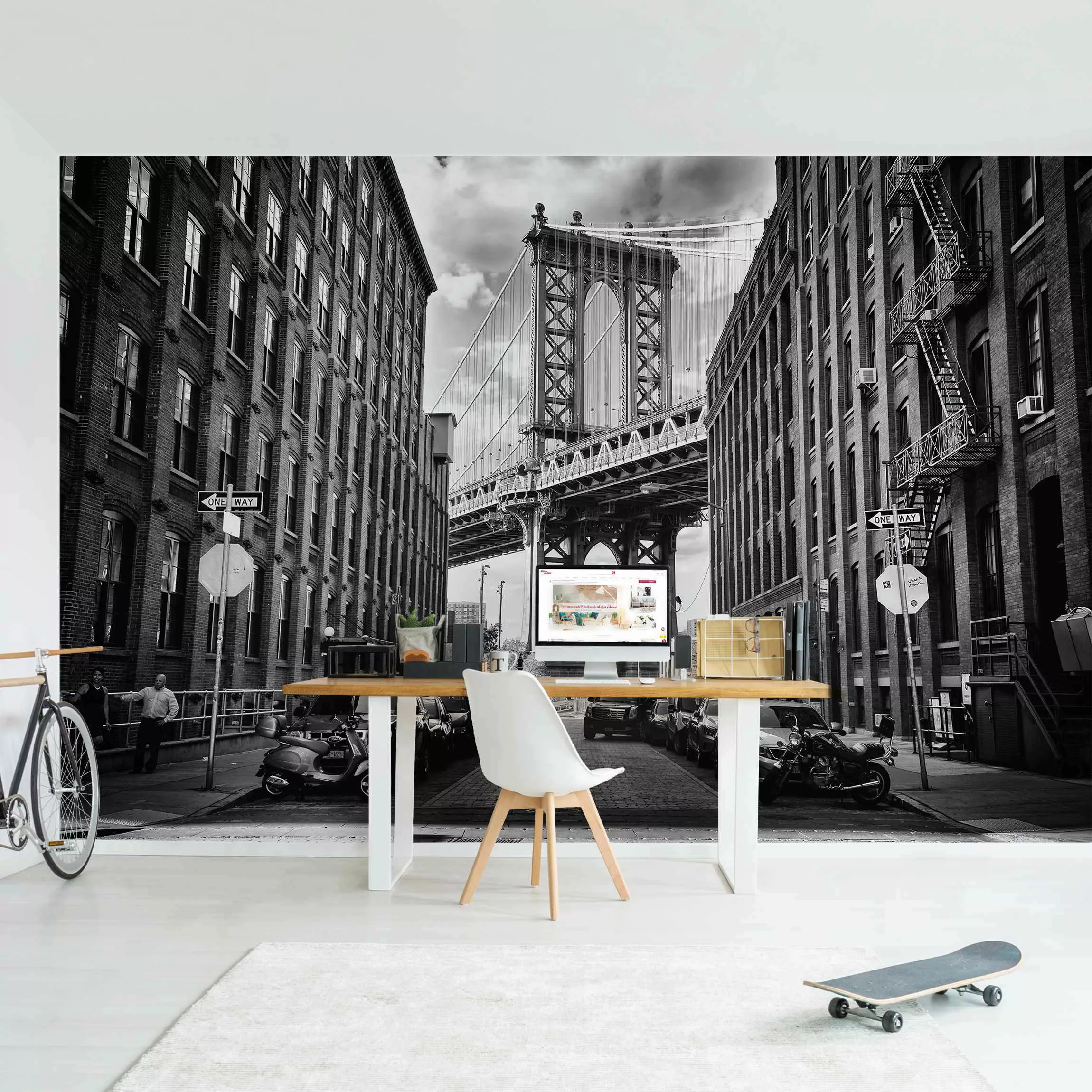 Fototapete Manhattan Bridge in America günstig online kaufen