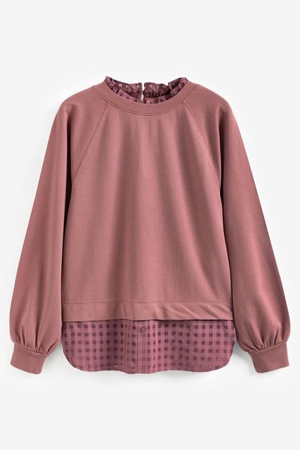 Next Sweatkleid Mehrlagiges Langarm-Sweatshirt mit Hemd (1-tlg) günstig online kaufen