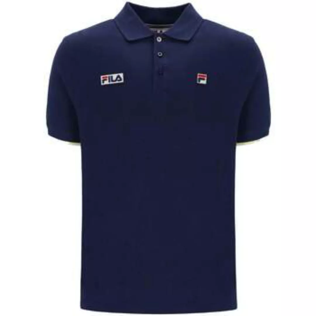 Fila  T-Shirts & Poloshirts Pablo Three Button Tipped Polo Shirt  Navy/Lemo günstig online kaufen