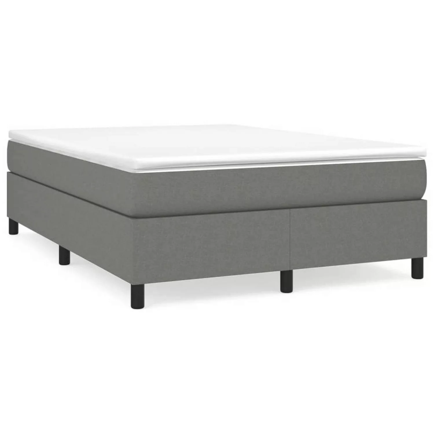vidaXL Boxspringbett mit Matratze Dunkelgrau 140x200 cm Stoff1397802 günstig online kaufen