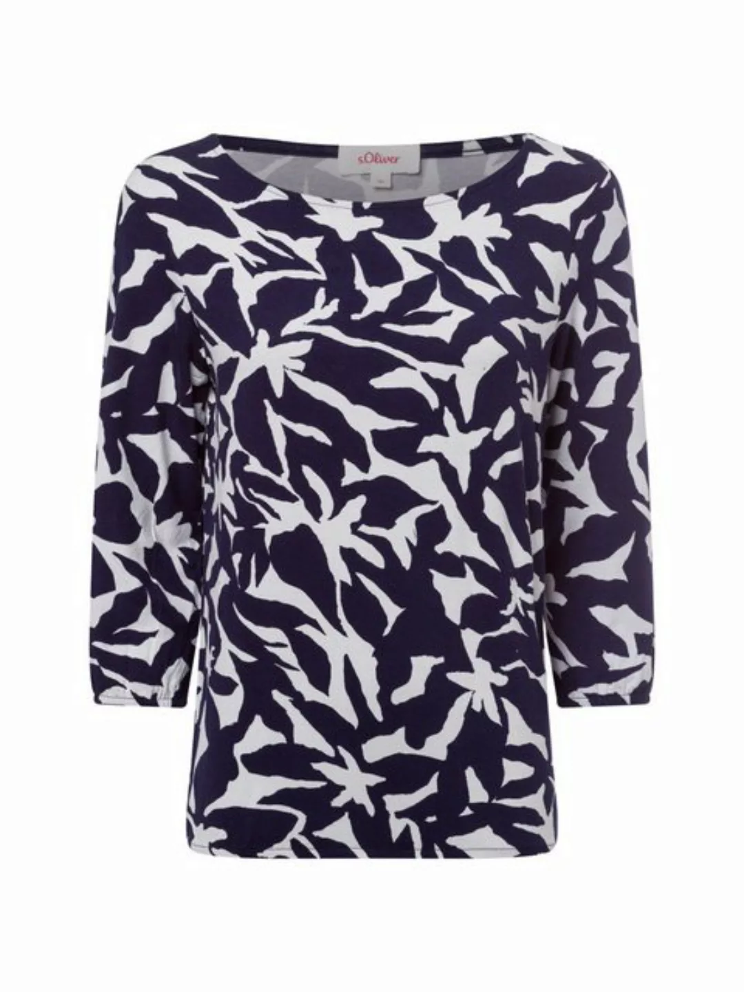 s.Oliver 3/4-Arm-Shirt Shirt mit All-over-Print aus Viskosestretch günstig online kaufen