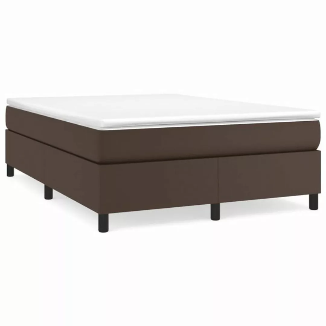 Vidaxl Boxspringbett Braun 140x200 Cm Kunstleder günstig online kaufen