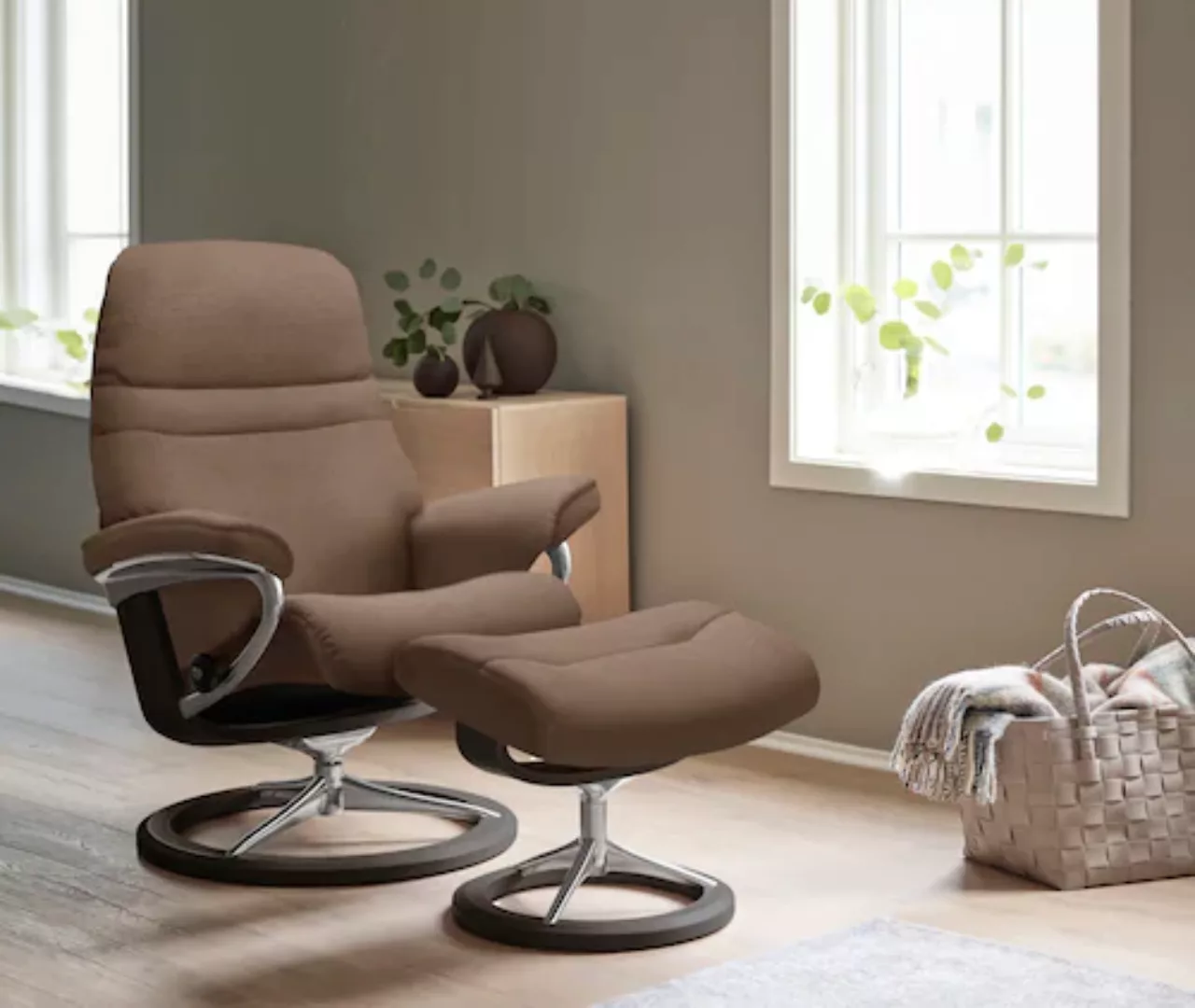 Stressless® Relaxsessel »Sunrise«, (Set, Relaxsessel mit Hocker) günstig online kaufen