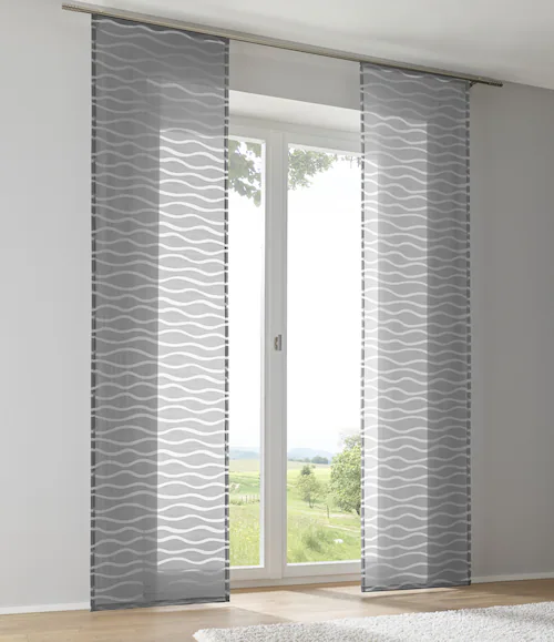 Kutti Schiebegardine »Enya«, (1 St.), Ausbrenner Welle transparent uni günstig online kaufen
