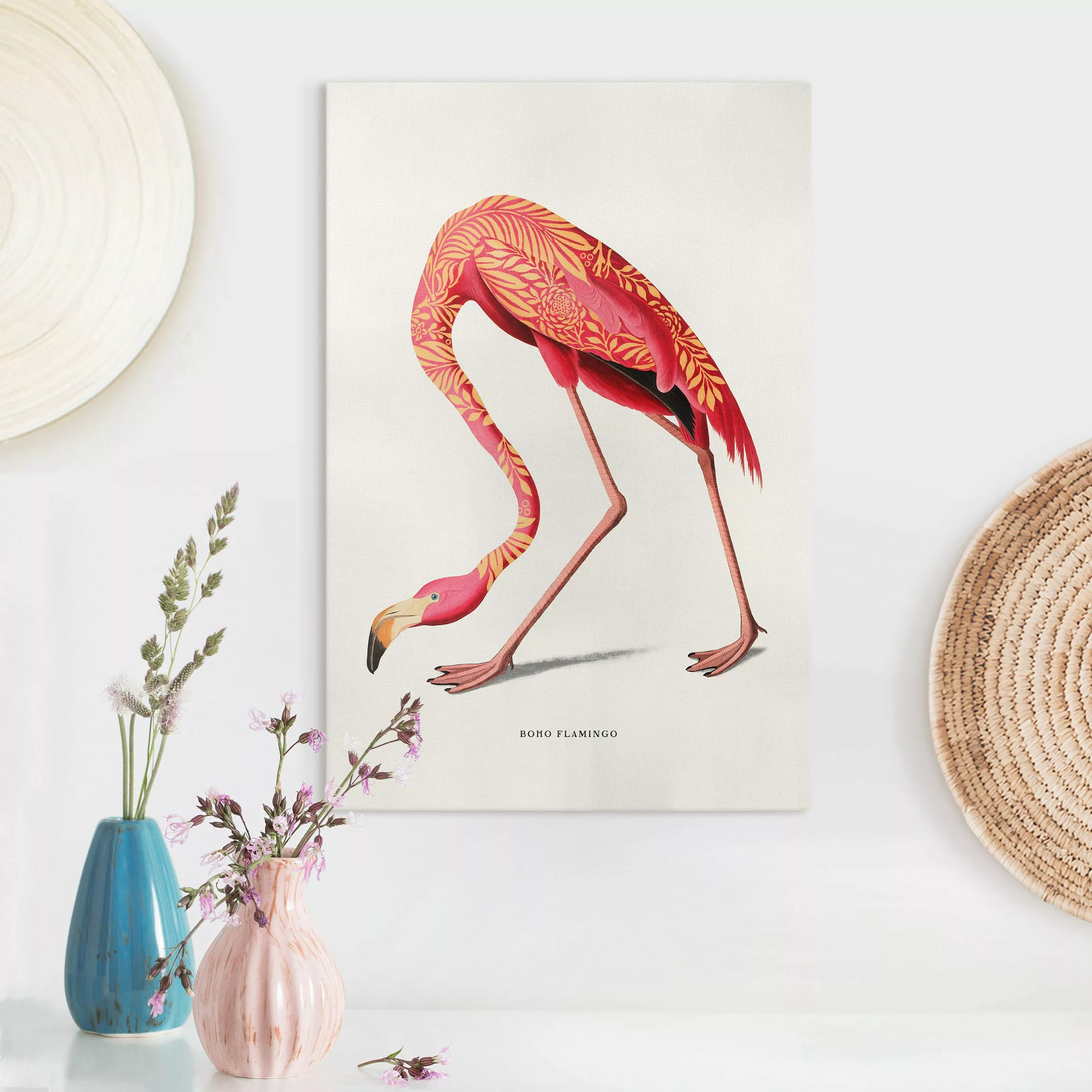 Leinwandbild Boho Vogel - Flamingo günstig online kaufen