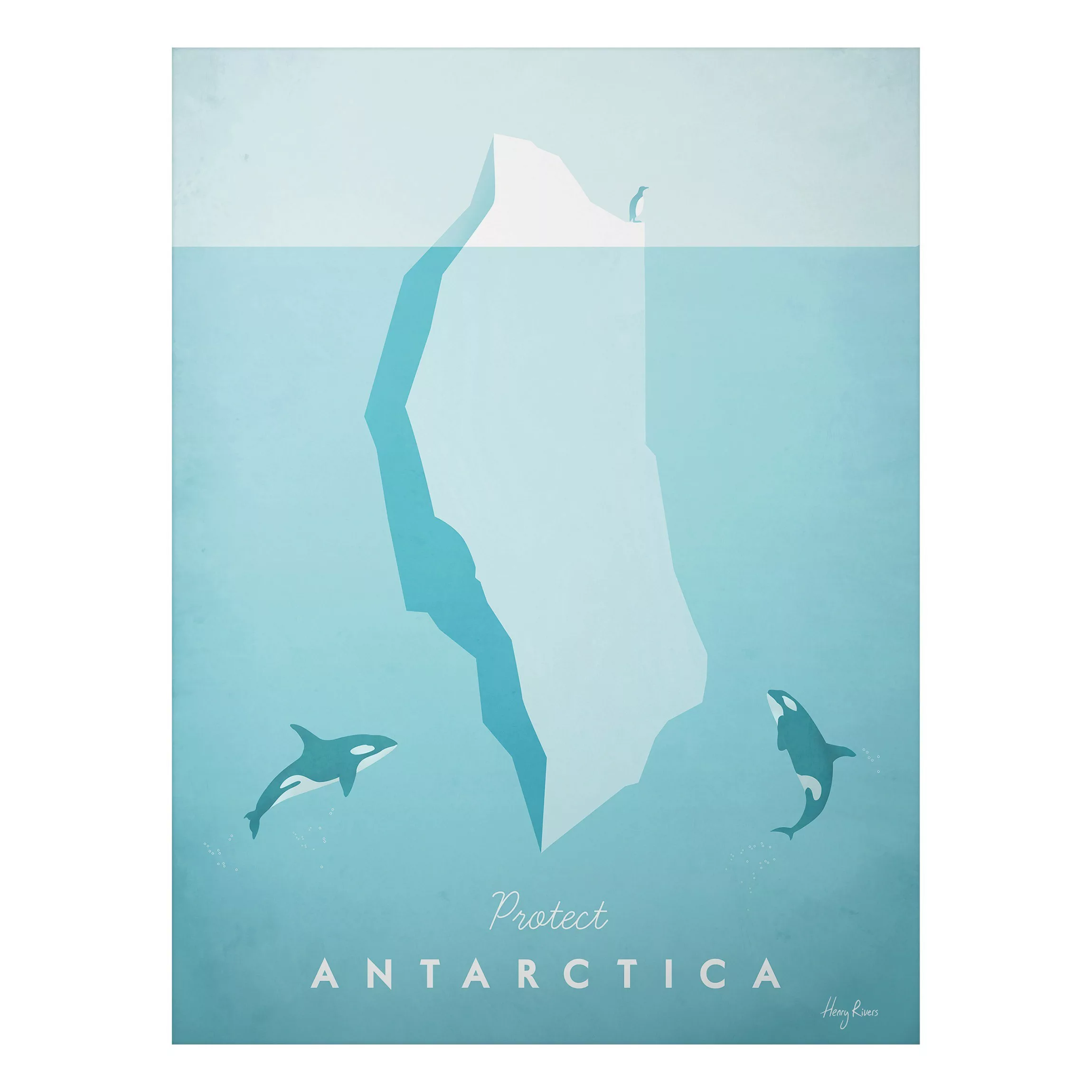 Alu-Dibond Bild Natur & Landschaft - Hochformat 3:4 Reiseposter - Antarktis günstig online kaufen