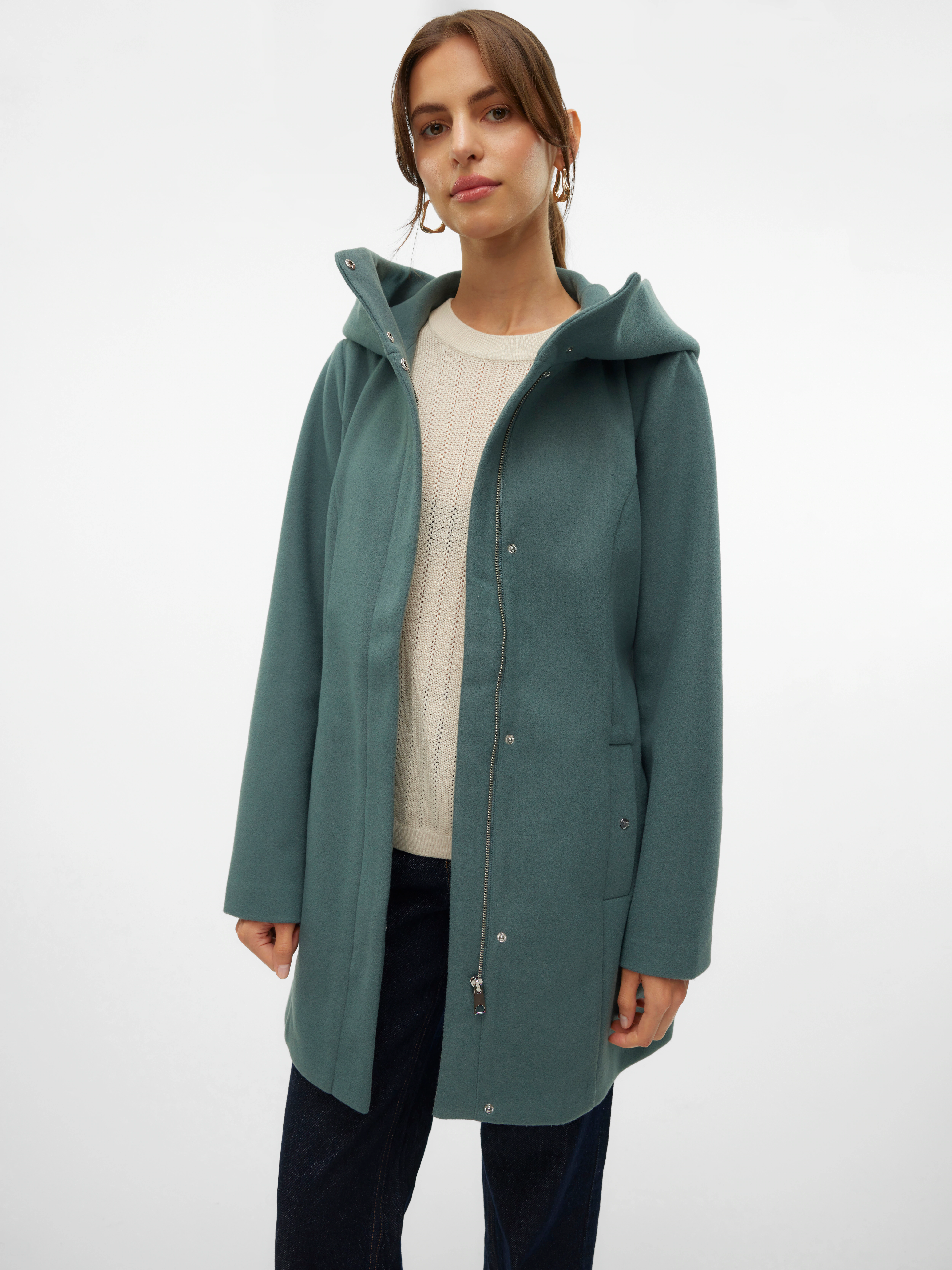 Vero Moda Langjacke "VMPOPLIVA JACKET GA BOO", mit Kapuze günstig online kaufen