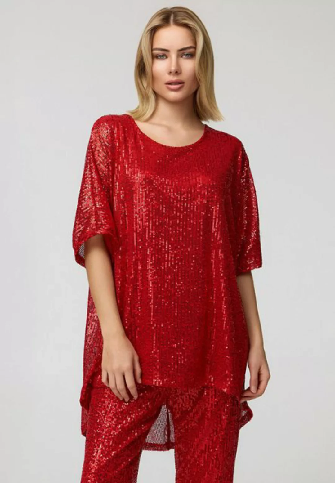 Worldclassca Paillettenshirt Worldclassca Paillettenshirt Oversize Bluse La günstig online kaufen