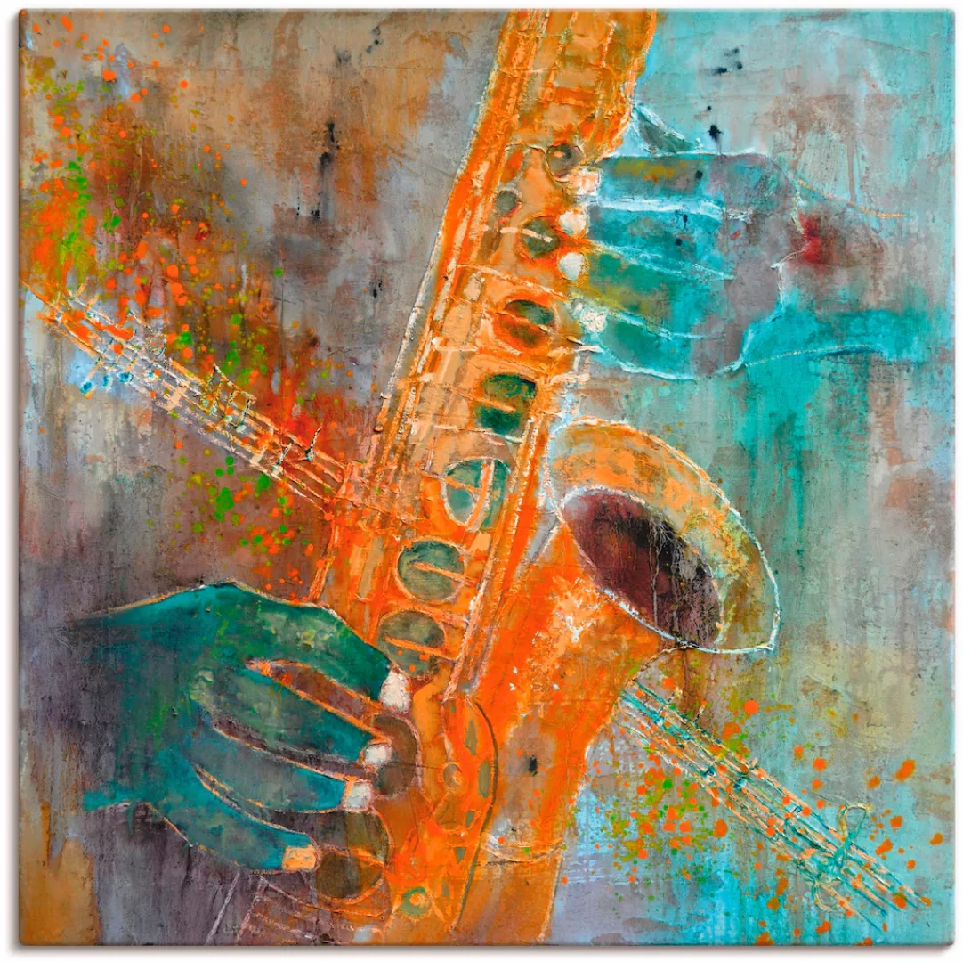 Artland Leinwandbild »Ein Saxofon«, Instrumente, (1 St.), auf Keilrahmen ge günstig online kaufen