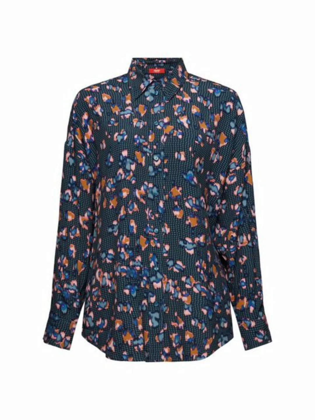 Esprit Langarmbluse Button-Down-Hemd mit Print günstig online kaufen