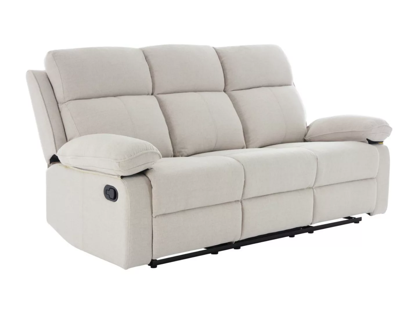 Relaxsofa 3-Sitzer - melierter Stoff - Beige - LANA günstig online kaufen