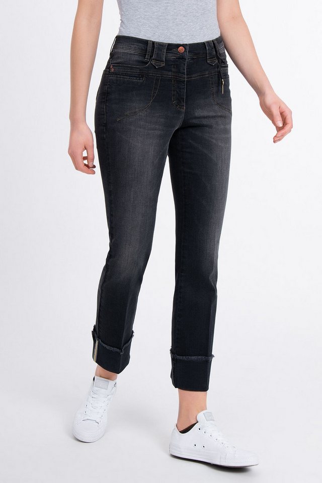 Recover Pants 5-Pocket-Jeans Carlotta mit femininer Ziersteppung günstig online kaufen