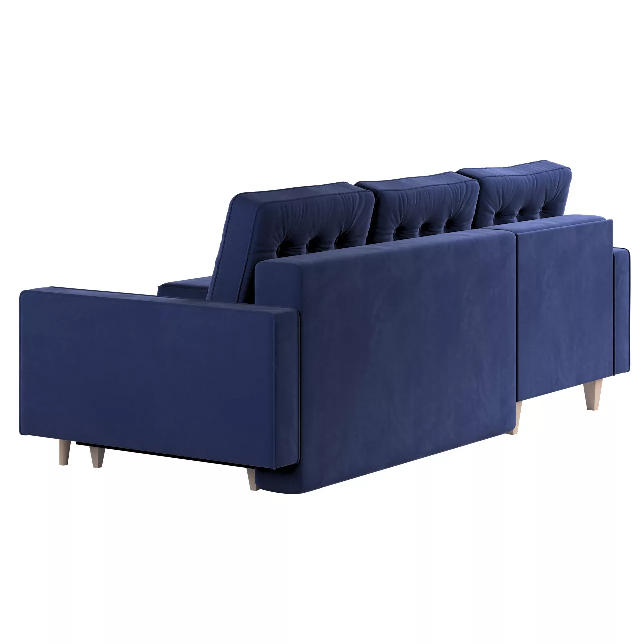 Ausklappbares Ecksofa Svein, dunkelblau, 224x164x91, Polsterstoffe (RI81) günstig online kaufen