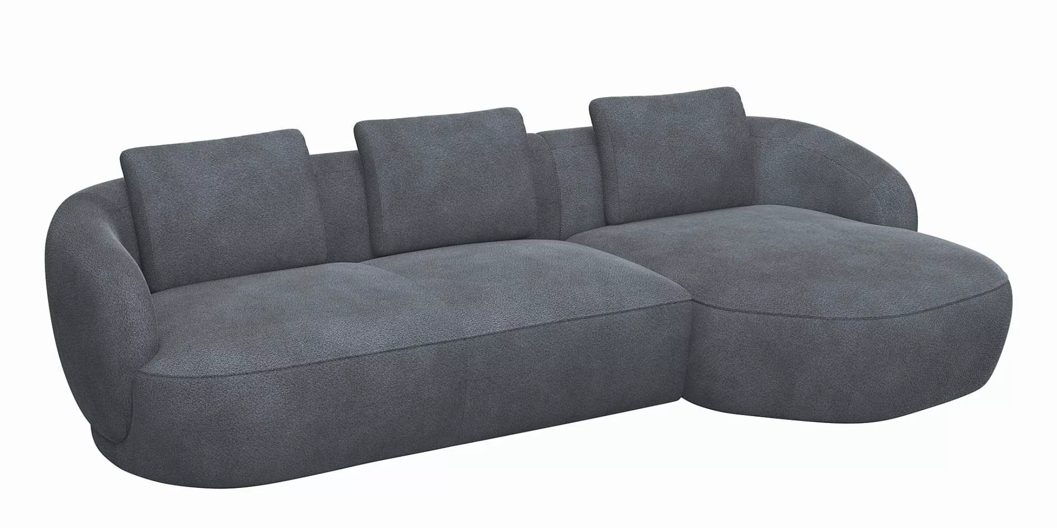 FLEXLUX Wohnlandschaft »Torino, rund, L-Form, Sofa-Ecke mit Recamiere, Long günstig online kaufen