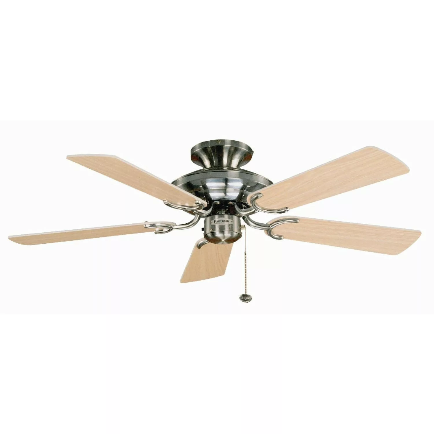 FANTASIA Deckenventilator Riviera Edelstahl 132 cm mit Zugschalter günstig online kaufen