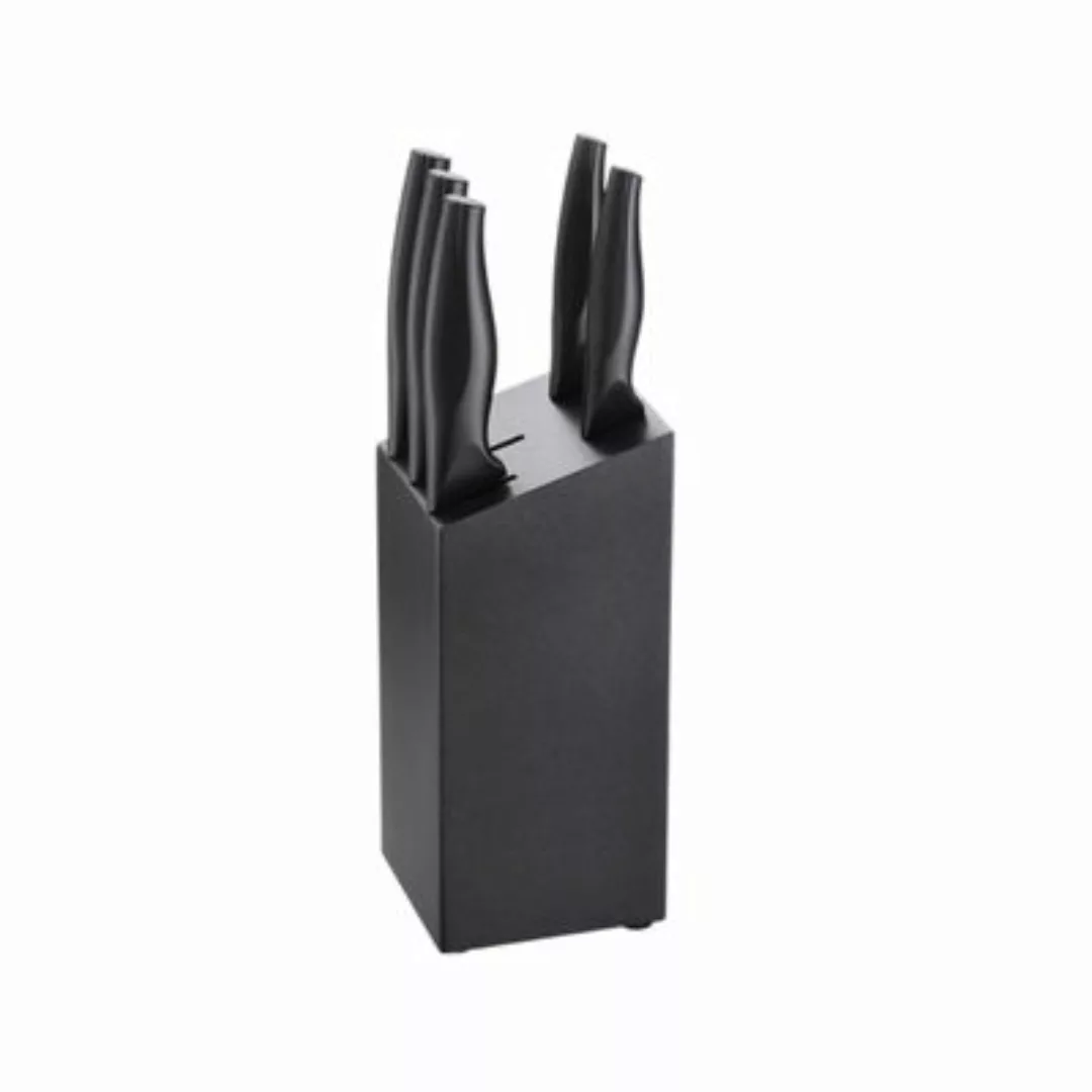 Messer-Set inkl. Messerblock 6-teilig schwarz günstig online kaufen