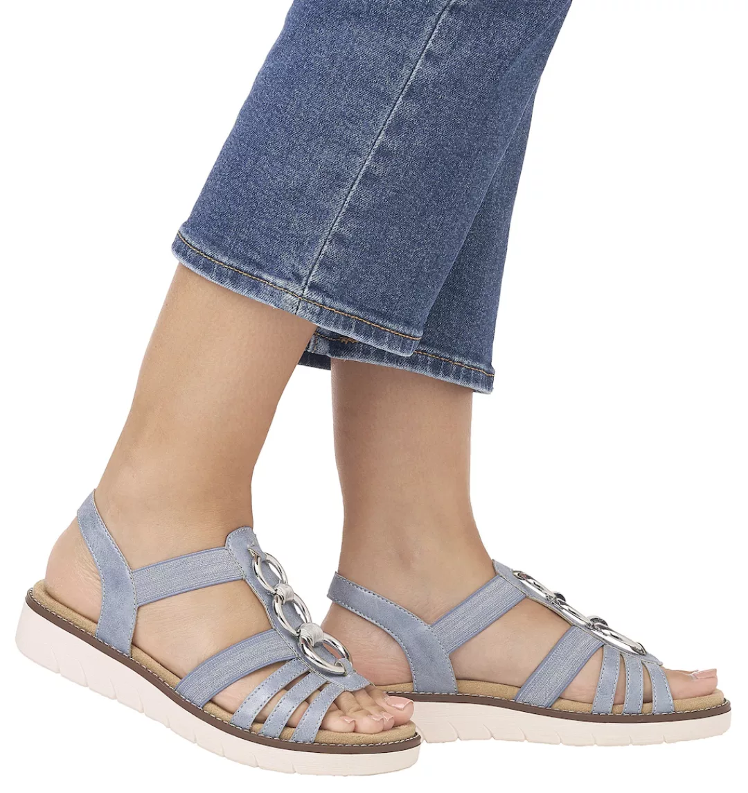 Remonte Sandale, Sommerschuh, Sandalette, Keilabsatz, mit praktischen Gummi günstig online kaufen